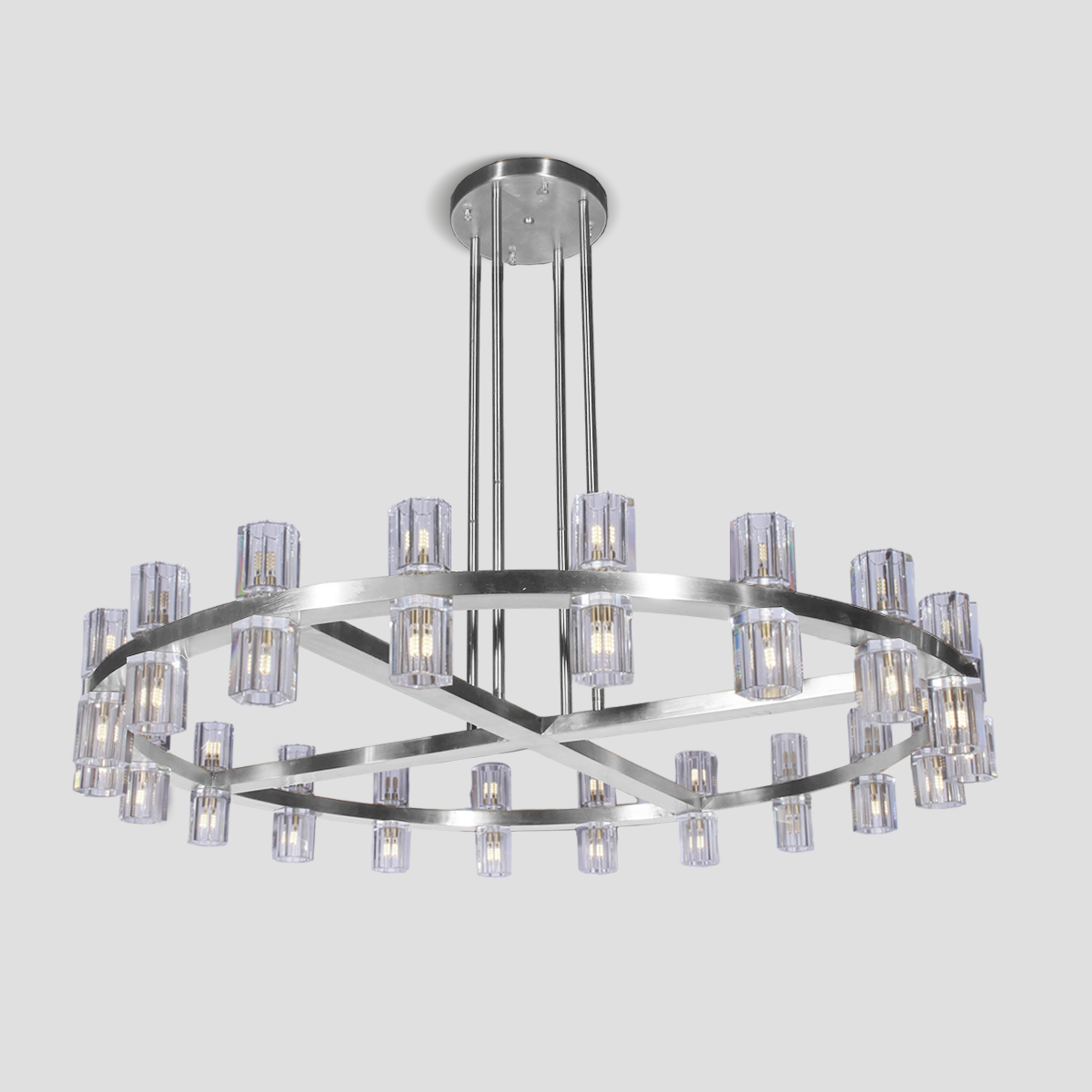 Niko Wine-glass 1-Tier Round Chandelier 50”