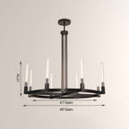 Cannele Glass Round Chandelier 36''